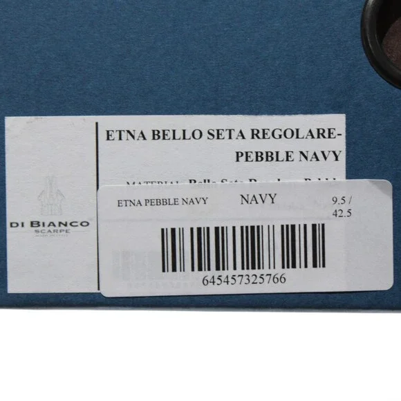Di Bianco NWB Etna Pebble Leather Loafers / Drivers Size 42.5 (US 9.5) in Navy
